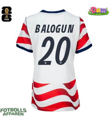 Förenta stater Folarin Balogun #20 Hemmatröja Kvinnor VM 2026 Kortärmad